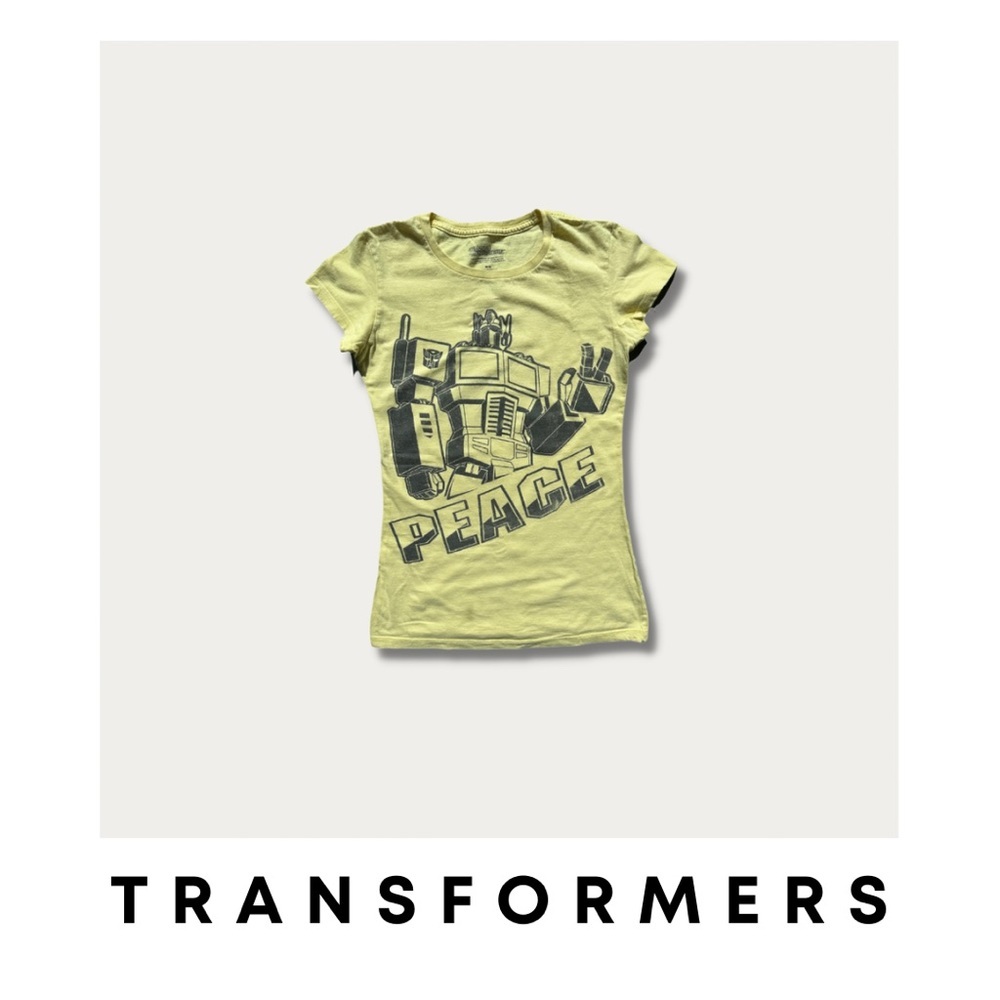 Transformers Optimus Prime Peace Sign Graphic Tee